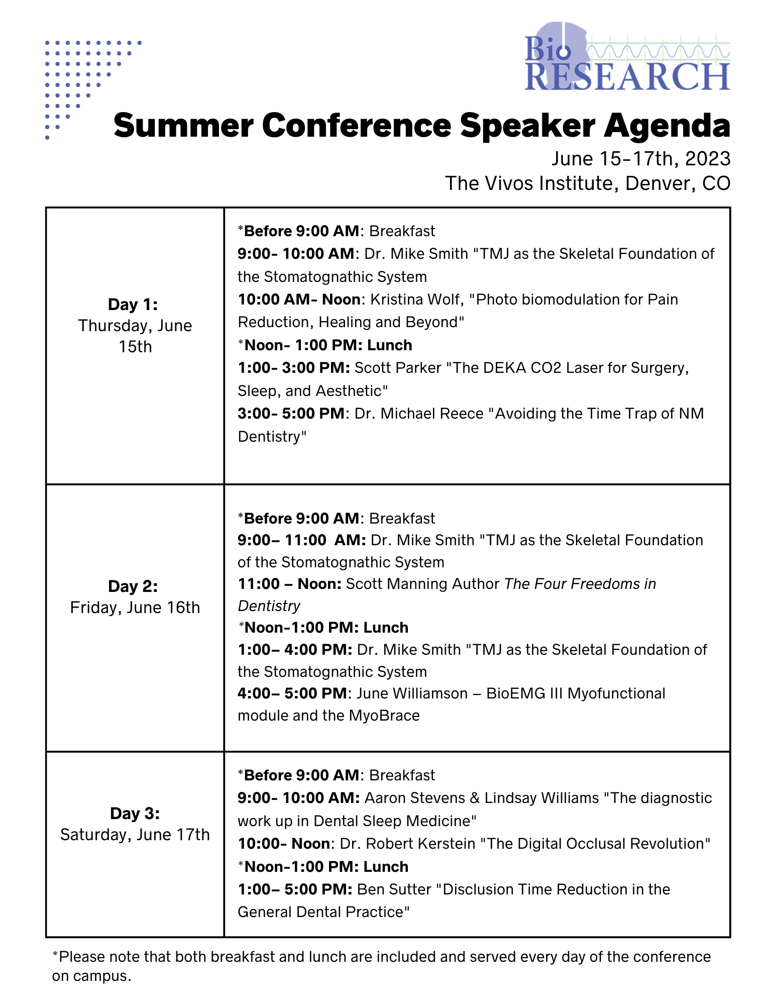 2023 Summer Conference Agenda and Speaker Topics BioRESEARCH